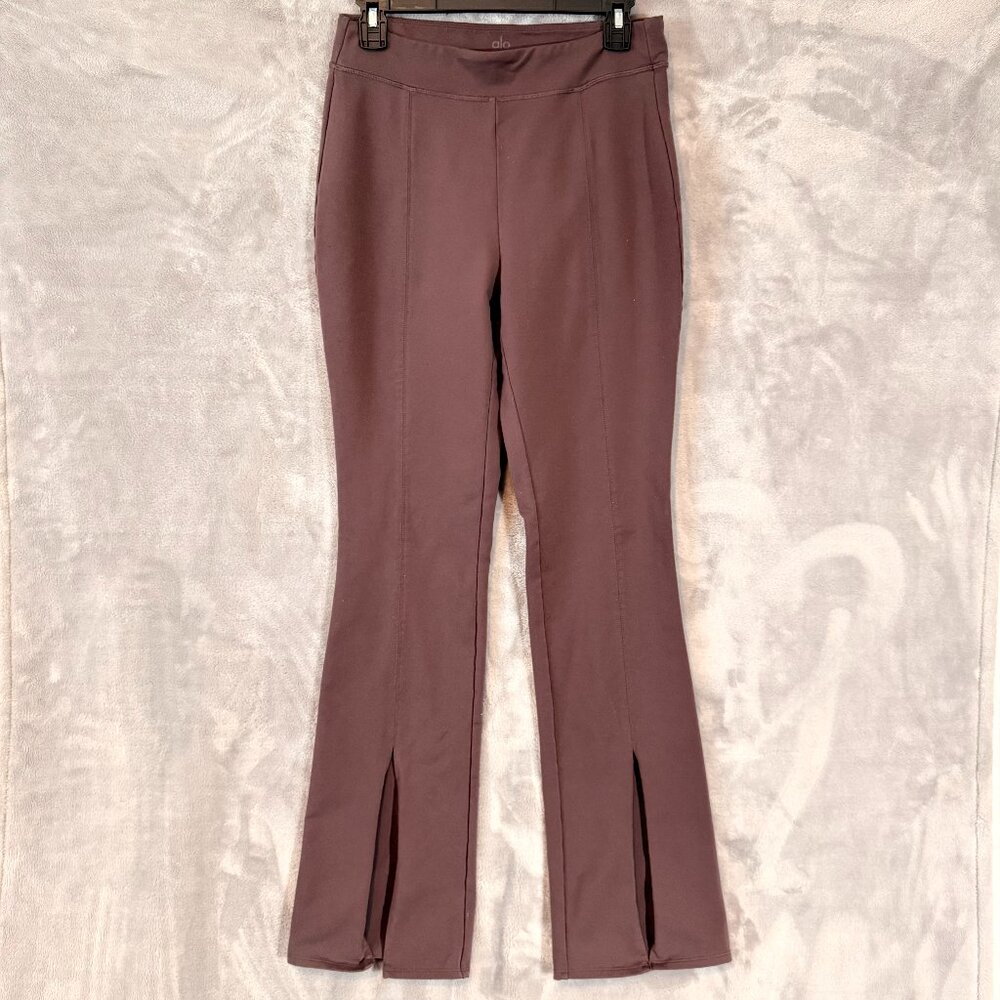 ALO Yoga Airbrush High-Waist 7/8 Flutter Leggings Raisin Purple Size Large